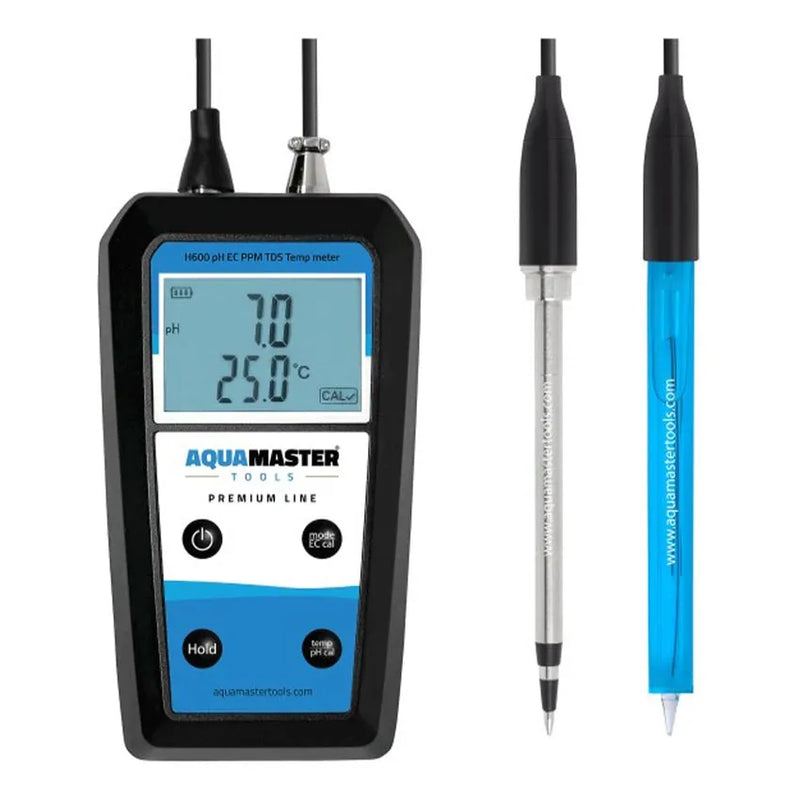 Aquamaster H600 Pro Substrate pH – EC – PPM – TDS – Temp Handheld Inc Case