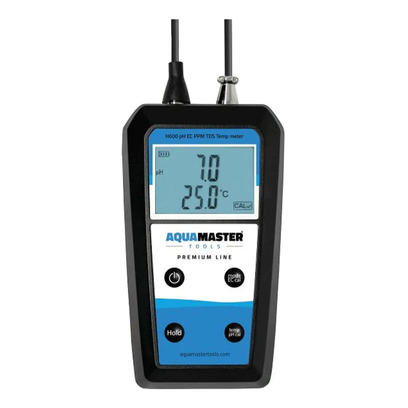 Aquamaster H600 Pro Substrate pH – EC – PPM – TDS – Temp Handheld Inc Case