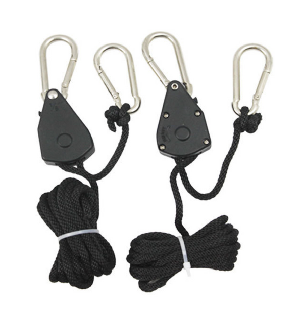 Light Grip Rope Ratchet Hangers - For Hanging Grow Lights & Carbon Filters