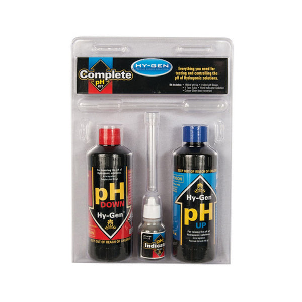 Hy-Gen pH Complete Control Kit - 150ML pH Up & Down | pH Indicator Kit