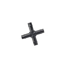 4-Way Irrigation Barbed Cross Connector - 13mm