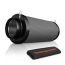 Spider Farmer 100mm (4 inch) carbon filter with washable pre-filter sleeve