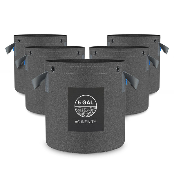 AC Infinity Heavy Duty Fabric Pots, 7 Gallon - 5 pack