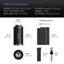 AC Infinity Carbon Filter, Australian Charcoal - 6 Inch | 150mm