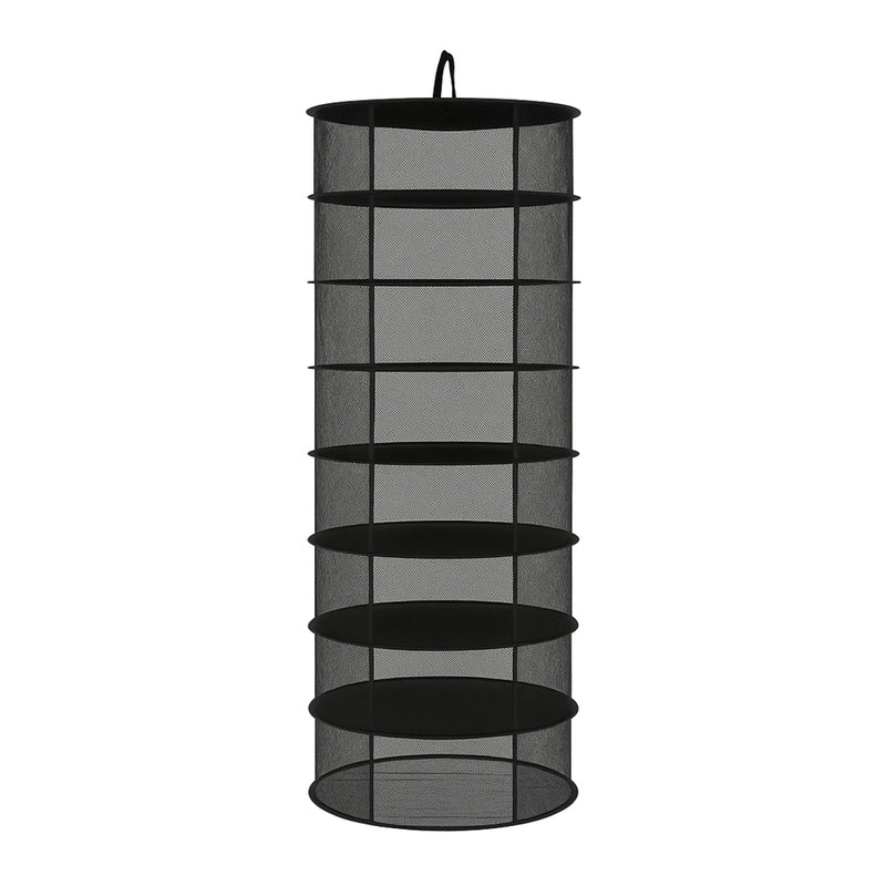 8-Layer Heavy Duty Hanging Drying & Curing Rack – Collapsible Mesh Herb Dryer