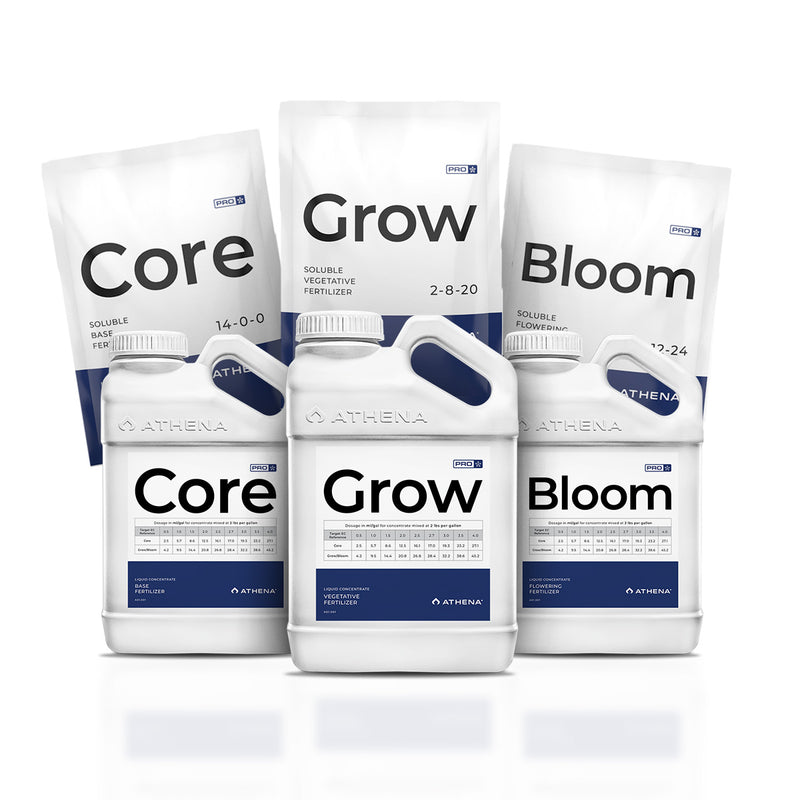 Athena Pro Line Mix Kit - Grow Bloom & Core - 3 x 0.9kg Satchels