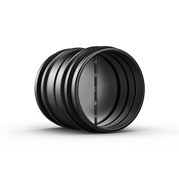 AC Infinity Backdraft Damper Ducting Insert - 200mm (8 inch) Black Galvanised Steel
