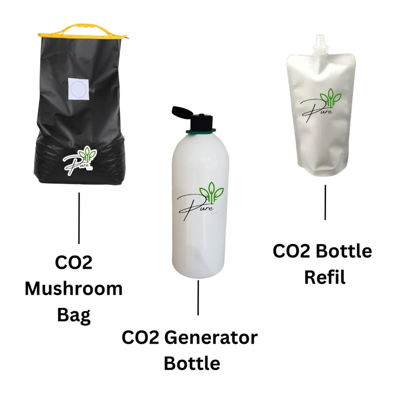 CO2 Starter Pack - CO2 Mushroom Bag, CO2 Bottle, CO2 Bottle Refil