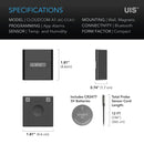 AC Infinity Cloudcom A1 Mini Smart Thermo-Hygrometer With Data App, 12 ft Sensor Probe