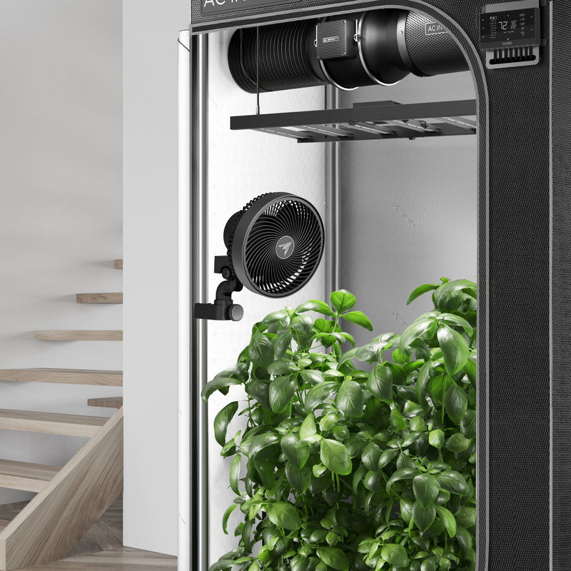 AC Infinity Cloudray S6, Gen 2 Grow Tent Clip Fan 6” With 10 Level Dynamic Wind Modes & Fan Speeds, 10-Level Oscillation