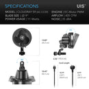 AC Infinity Cloudray S9, Gen 4 Grow Tent Clip Fan 9” With 10 Level Dynamic Wind Modes & Fan Speeds, 10-Level Auto Oscillation