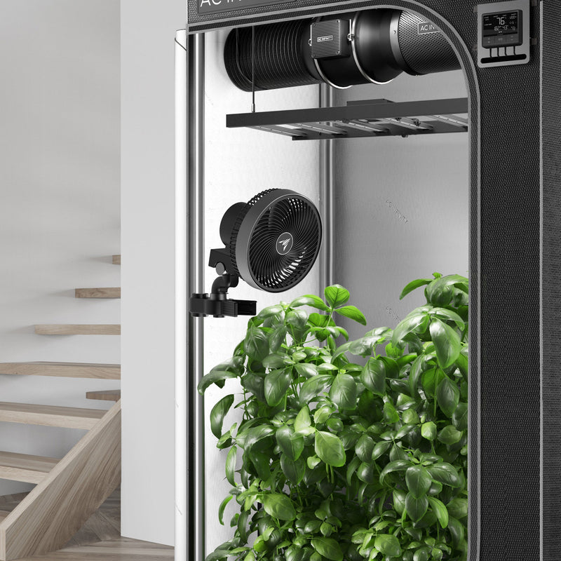 AC Infinity Cloudray S9, Gen 2 Grow Tent Clip Fan 9” With 10 Level Dynamic Wind Modes & Fan Speeds, 10-Level Auto Oscillation