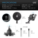 AC Infinity Cloudray S6, Gen 2 Grow Tent Clip Fan 6” With 10 Level Dynamic Wind Modes & Fan Speeds, 10-Level Oscillation