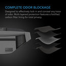 AC Infinity Gray Smell Proof Belt Bag With 900D Nylon Fabric & Carbon Filter Lining