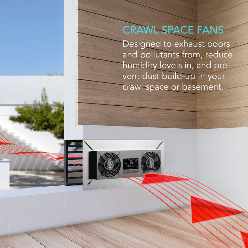 AC Infinity AIR TITAN T8 Crawl Space & Basement Ventilator Fan, WiFi-Integrated Controls IP-55 Rated, Exhaust