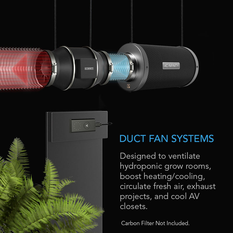 AC Infinity Cloudline PRO S6 Quiet Inline Duct Fan With Speed Controller - 150mm