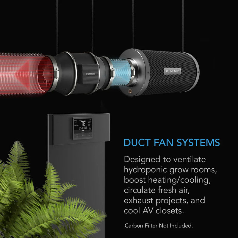 AC Infinity Cloudline PRO T8 Quiet Inline Duct Fan With Controller 69 Pro - 200mm