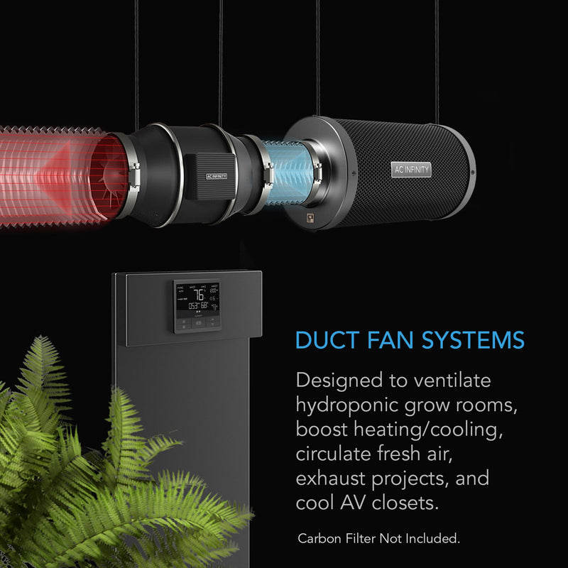 AC Infinity Cloudline PRO T4 Quiet Inline Duct Fan With Controller 69 Pro - 100mm