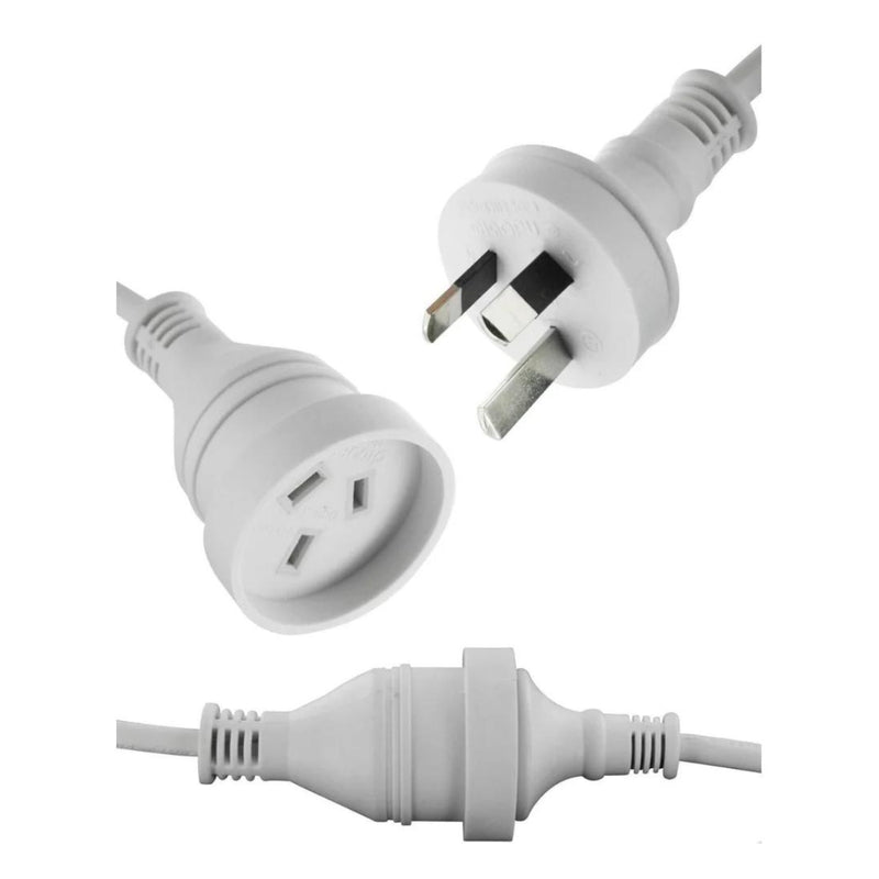 Extension Power Cord Aus Standard 240V White - 10m