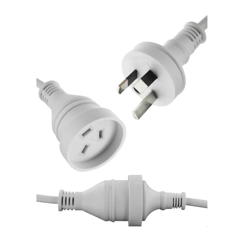 Extension Power Cord Aus Standard 240V White - 3m