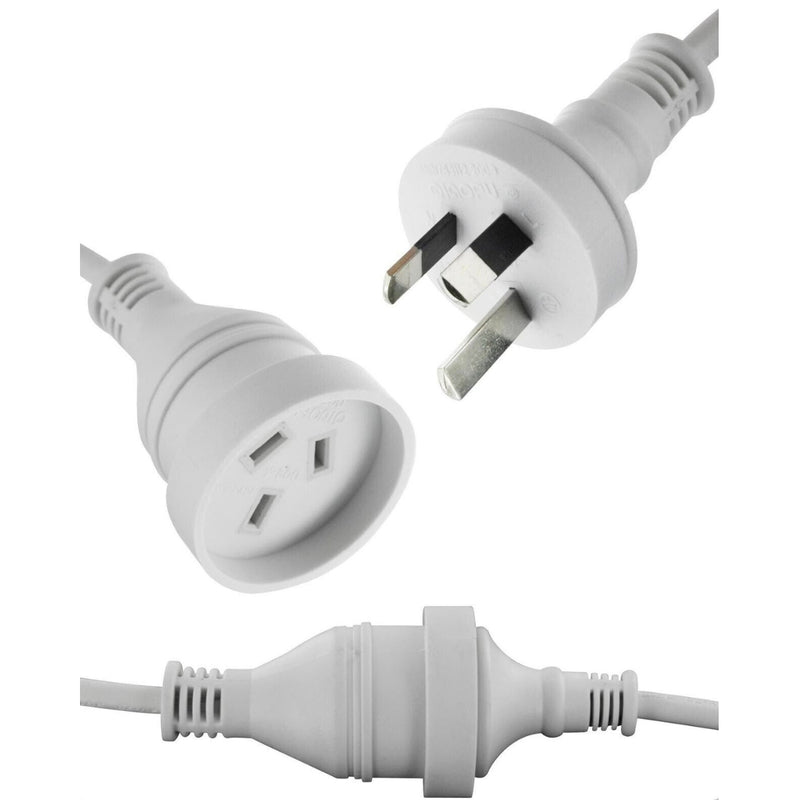 Extension Power Cord Aus Standard 240V White - 7m