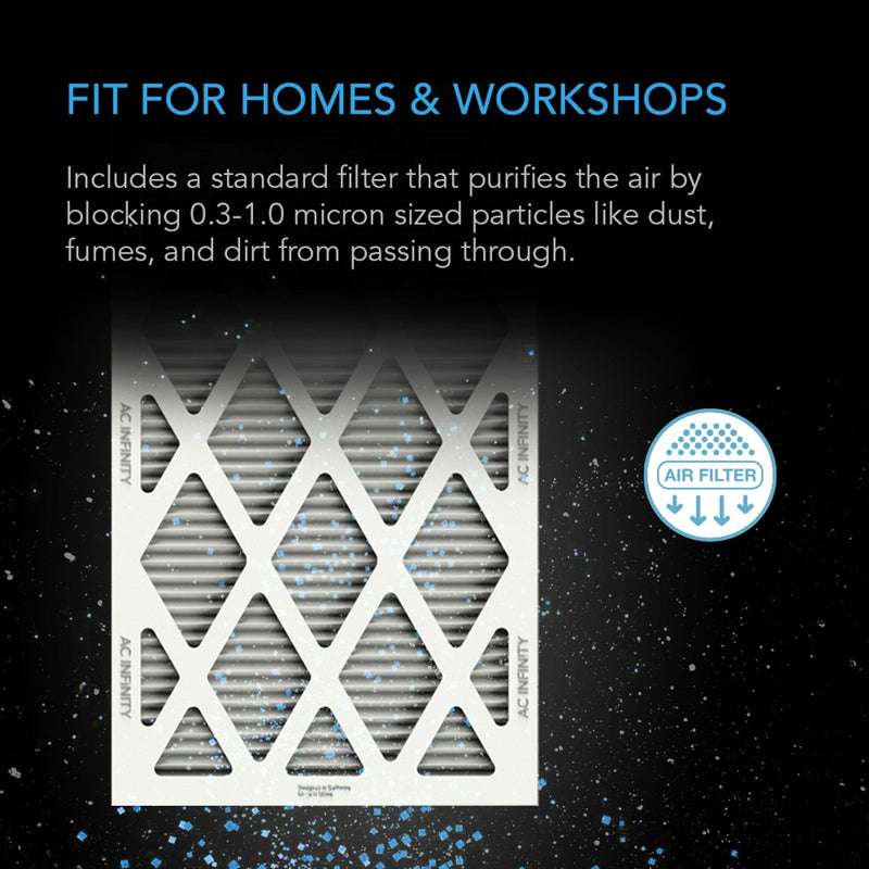 AC Infinity Air Filter Box With High Efficacy Filter - 100 mm | 4 inch