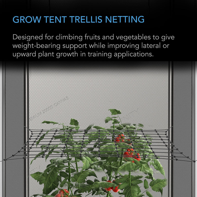 AC Infinity Grow Tent Trellis Netting, Flexible Elastic Cords - 5x5 Feet