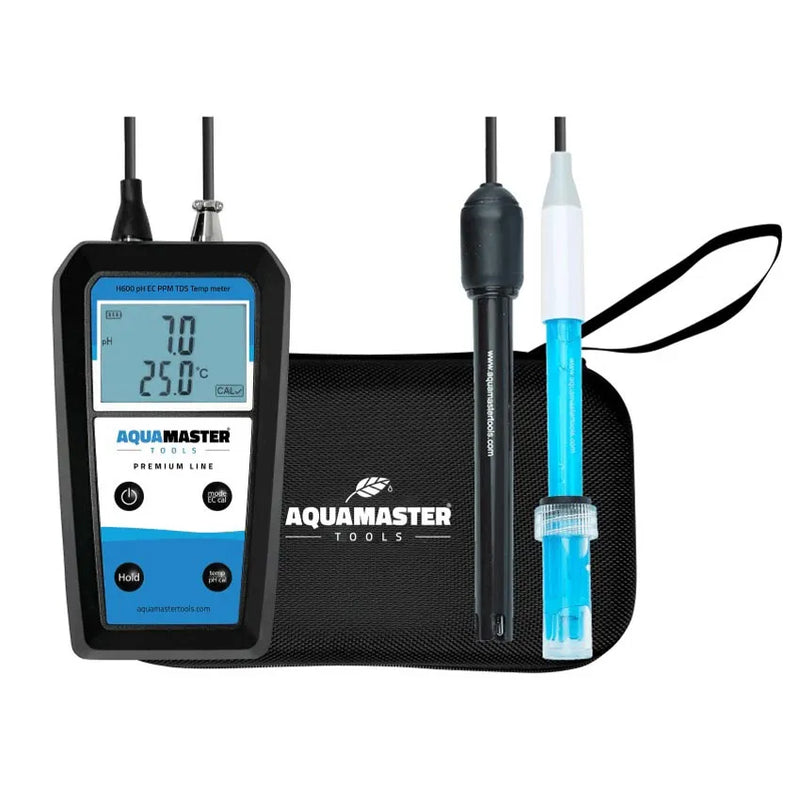 Aquamaster H600 Pro PH – EC – PPM – TDS – Temp Handheld Inc Case