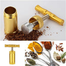 Heavy-Duty T-Handle Pollen Press – Kief Compressor For Herbs & Spices (Gold)