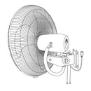 HortiAir Heavy Duty Wall Fan 120W 450mm/18"