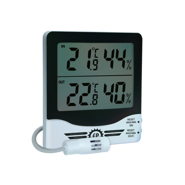 Hydro Axis Thermometer & Hygrometer Large Screen