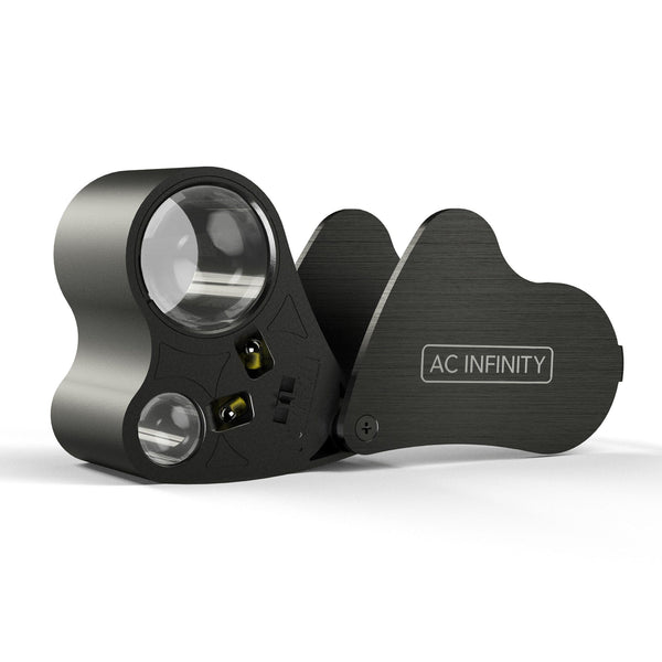AC Infinity Jewelers Loupe, Pocket Magnifying Glass With LED Light & Dual Lenses