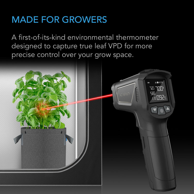 AC Infinity VPD Thermometer Handheld Environmental Monitor, Captures Leaf VPD & Temperature