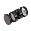 Mini Aluminium Herb GRINDER With Mill Handle Crusher - 4 Piece | 2.5" - Black