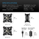 AC Infinity Multifan S5 Quiet USB Cooling Fan - Dual 80mm