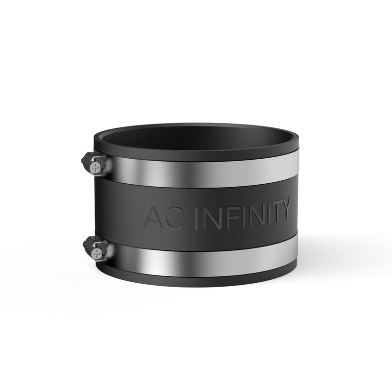 AC Infinity Noise Reduction Clamp, Duct Coupler With Stainless Steel Clamps - 4 inch | 100mm