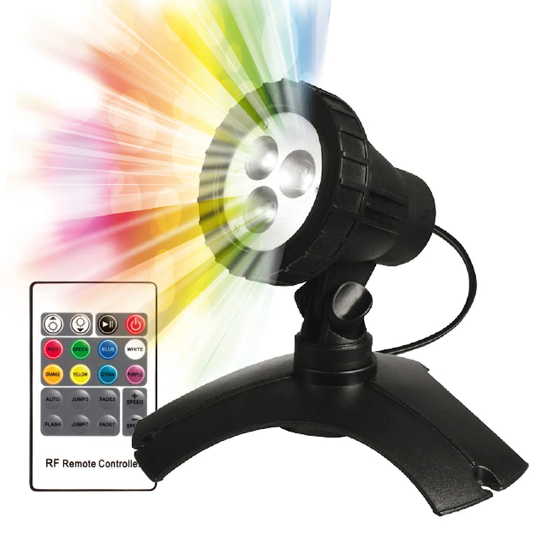 PondMAX 3 LED Multi Colour Pond & Garden Light + Remote - 128 Lumens