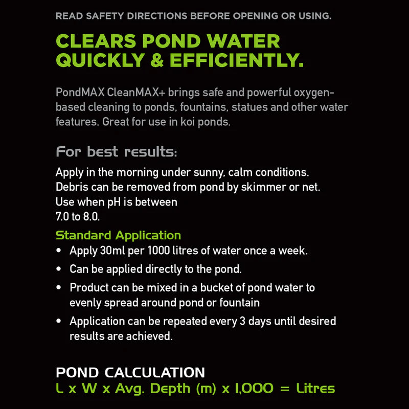 PondMAX CleanMAX+ Algaecide - 940mL