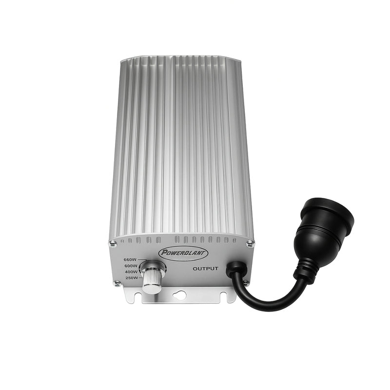 PowerPlant 600W Slimline Digital Ballast – Dimmable 250W / 400W / 600W Grow Light Control