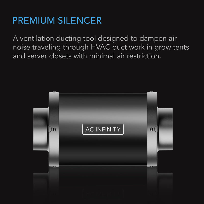 AC Infinity Inline Duct Fan Silencer - 8 Inch | 200mm