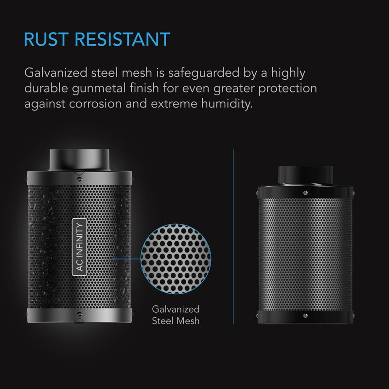 AC Infinity Duct Carbon Filter, Australian Charcoal - 4 Inch - 100mm