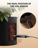 Spider Farmer GGS 3-in-1 Soil Sensor Pro inserted in substrate near the root zone