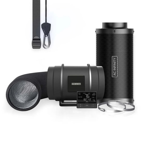 AC Infinity T8 Air Filtration Kit Pro 8 Inch - 200 MM, Inline Fan with Controller 69PRO, Carbon Filter and Ducting Combo