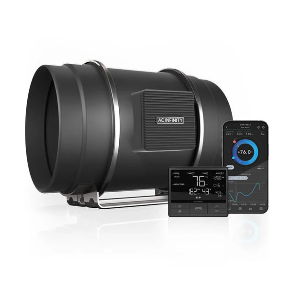 AC Infinity Cloudline PRO T8 Quiet Inline Duct Fan With Controller 69 Pro - 200mm