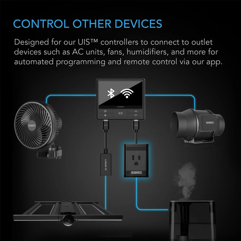 AC Infinity UIS Control Plug, For Outlet Powered Equipment