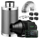 Vivosun Aerozesh S4 4″ Fan, Carbon Filter, Ducting + E42A Controller Kit