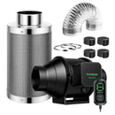 Vivosun Aerozesh S4 4″ Fan, Carbon Filter, Ducting + E12 Controller Kit