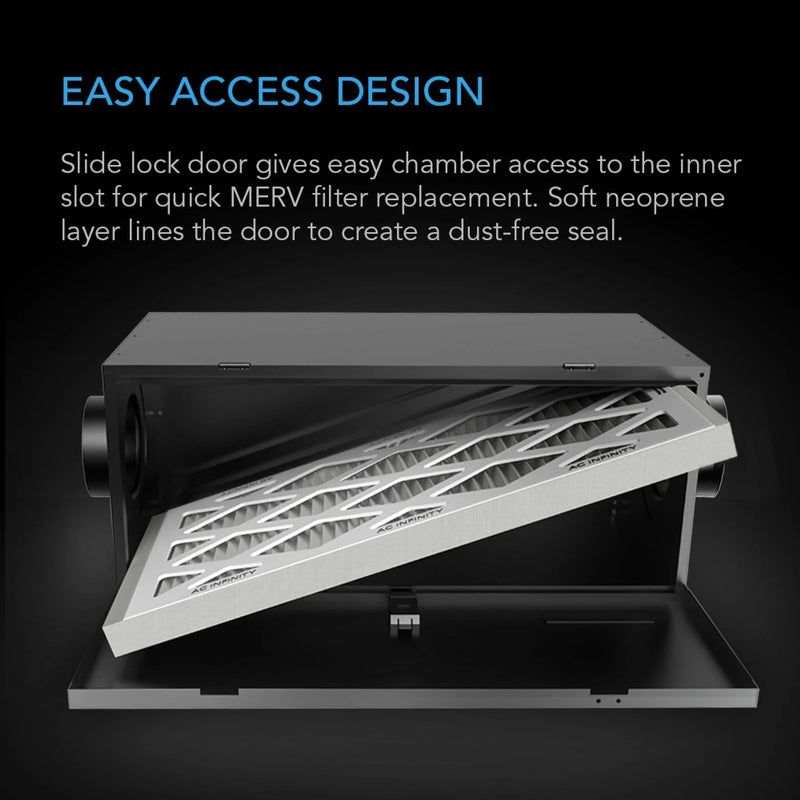 AC Infinity Air Filter Box With High Efficacy Filter - 150mm | 6inch