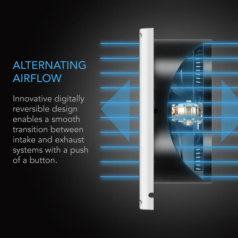 AC Infinity Room To Room Fan Two-Way Airflow, Temperature Controller - 8 Inch / 200mm