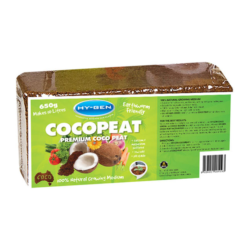 Hy-Gen CoCopeat Brick 650 Gram Compressed